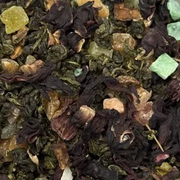 Зеленая улитка с фруктами
