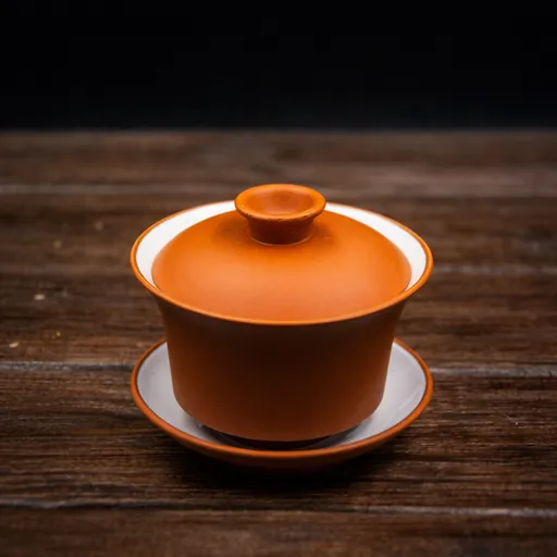 Гайвань из глины с белой глазурью